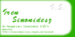 iren simonidesz business card